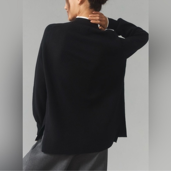 NWT Anthropologie Maeve Side-Slit Tunic Sweater Black - Picture 2 of 3